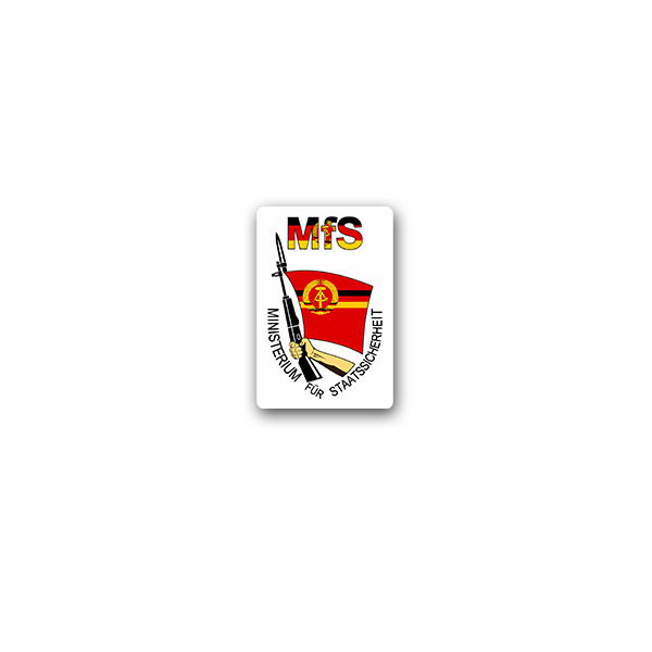 MfS Stasi Aufkleber Sticker Ministerium Staatssicherheit 5x7cm#A3589