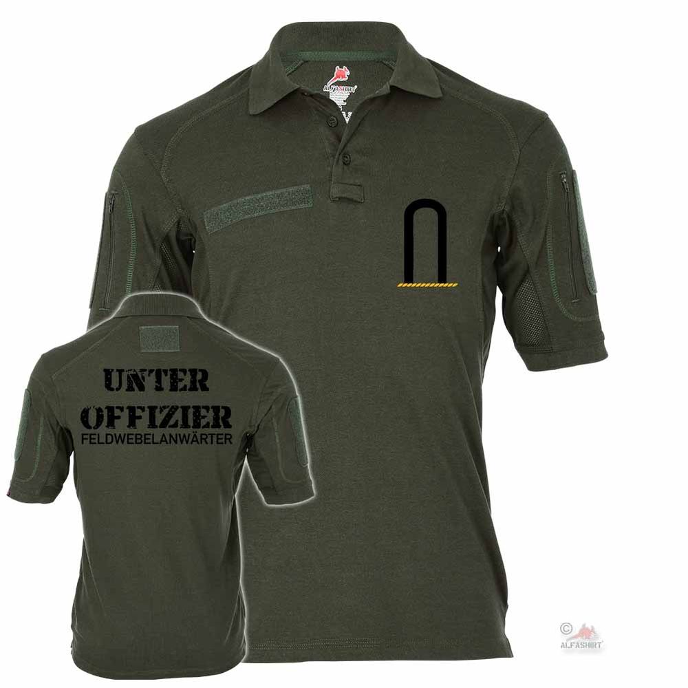 Tactical Poloshirt Alfa Unteroffizier FA Dienstgrad BW Abzeichen Offizier #19103