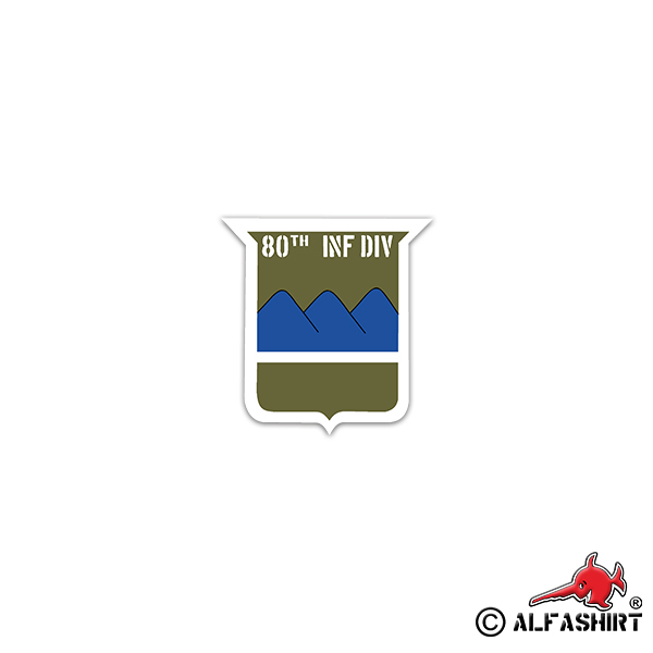 Sticker 80 InfDiv USA Army Infantry Division Total Army 7x7cm A2660