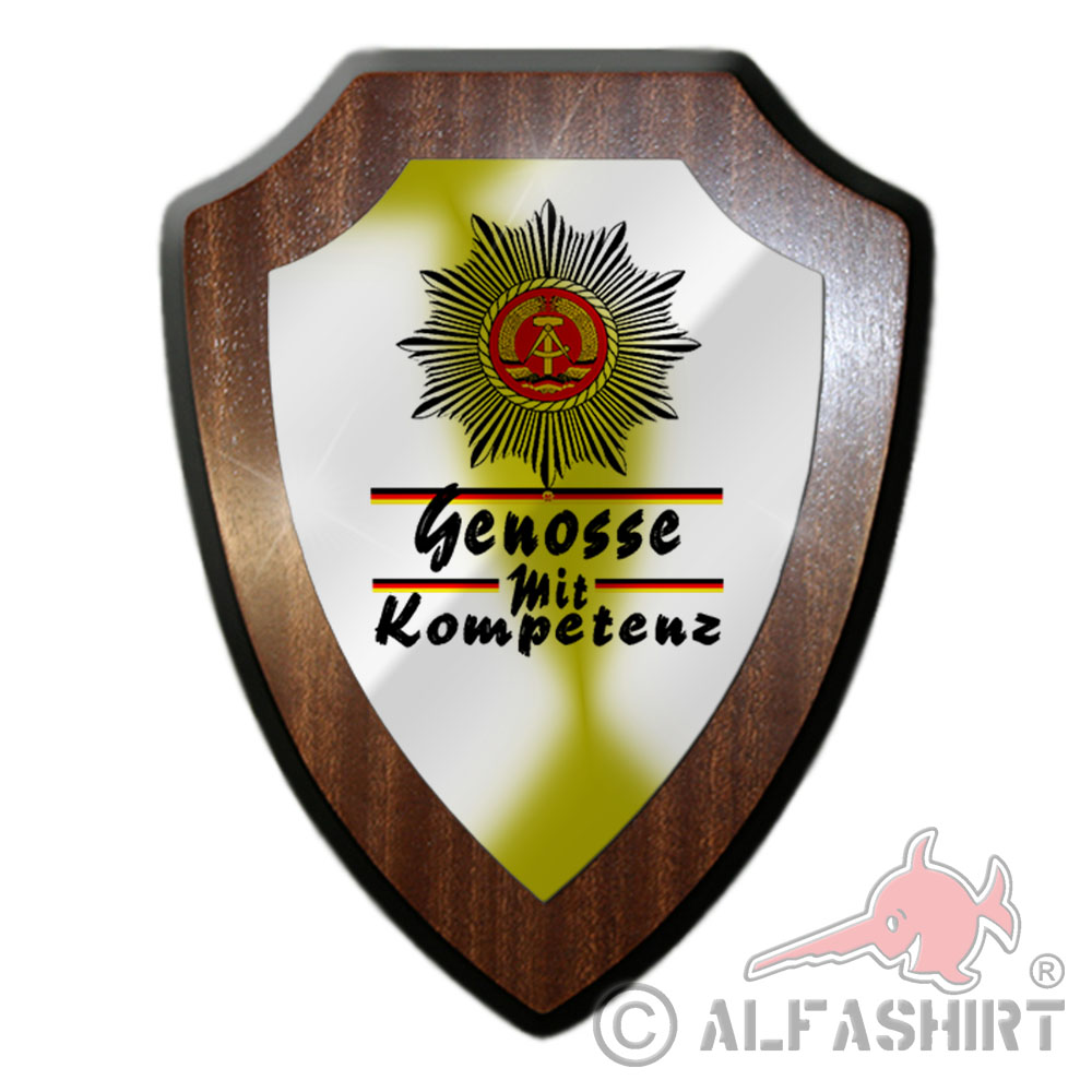 Wappenschild DDR Volkspolizei Genosse mit Kompetenz Police Polizei #27936