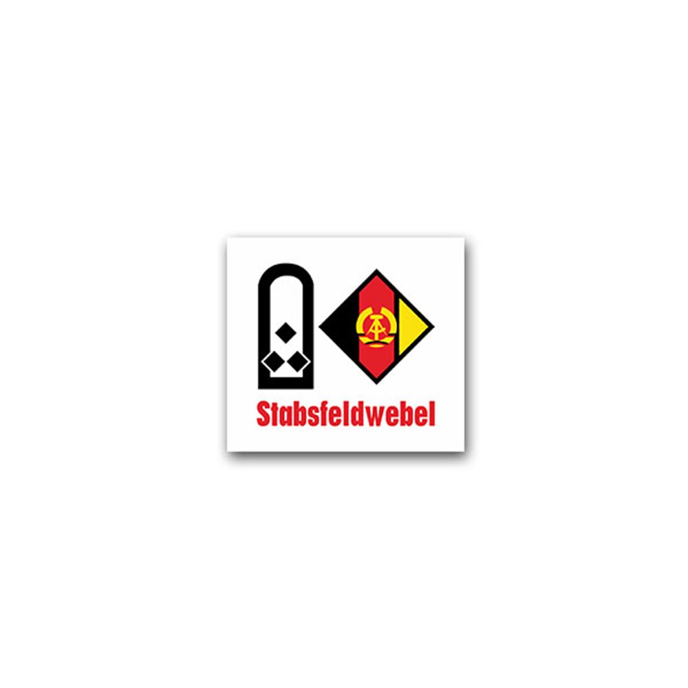 Sticker field NVA military rank Bundeswehr 8x7cm A2401