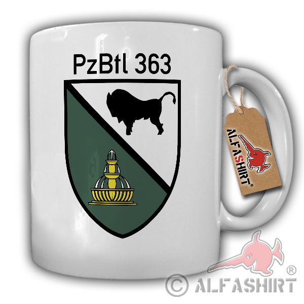 Tasse PzBtl 363 Panzer Bataillon BW Bund Kompanie Panzerbataillon Wappen #17731