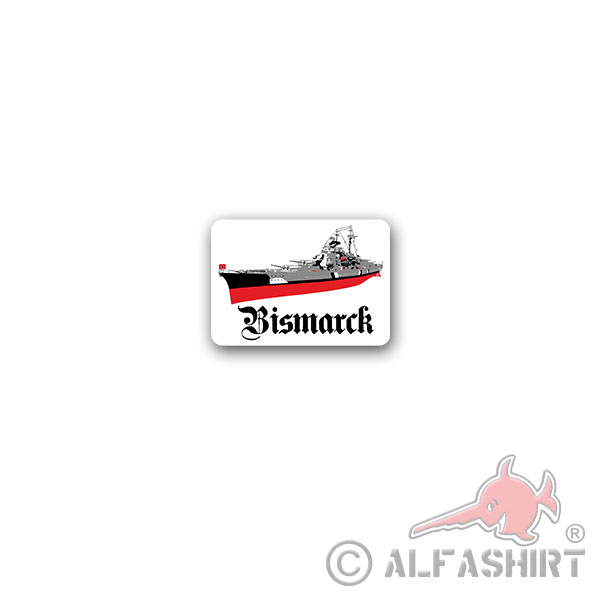 Bismarck Sticker Sticker Battleship German Kriegsmarine 10x7cm # A3574