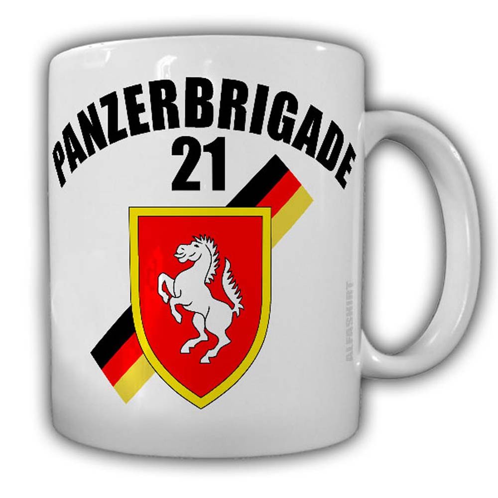 Tasse PzBrig 21 Panzerbrigarde Bundeswehr Abzeichen Wappen Augustdorf  #24472
