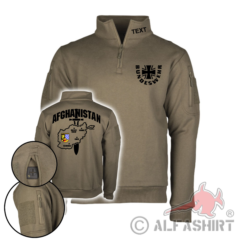 Tactical sweatshirt 16 DEU EinsKtgt ISAF name Bundeswehr mission # 37348