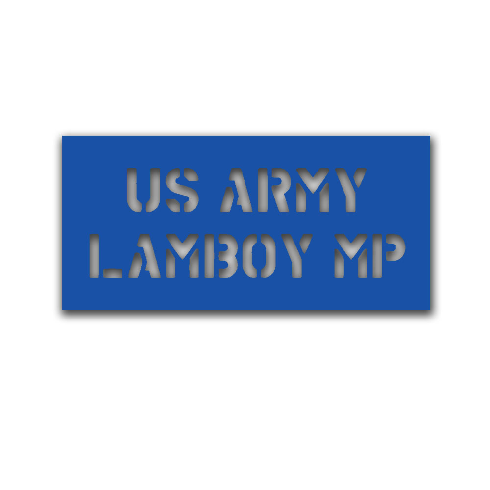 Lackierschablonen US Army Lamboy MP USA Stencil Nummer 37x17cm A5122