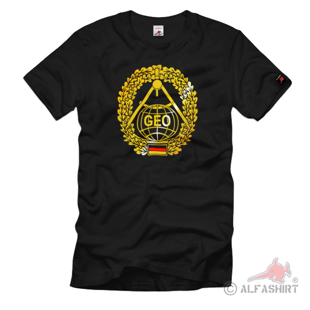 Barettabzeichen Topographietruppe GEO Heer militärgeographisch T-Shirt #1092