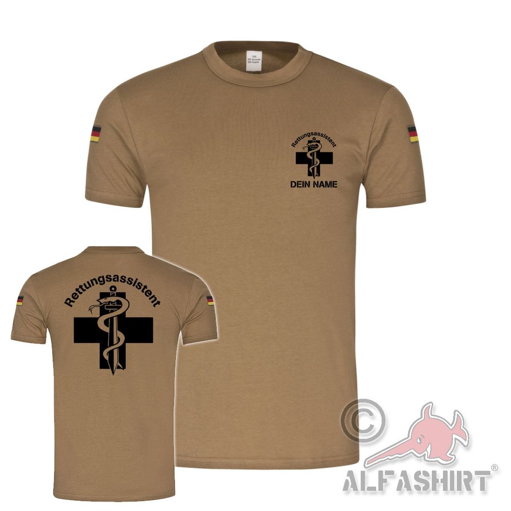 BW tropical shirt personalized khaki paramedic cross snake #42916