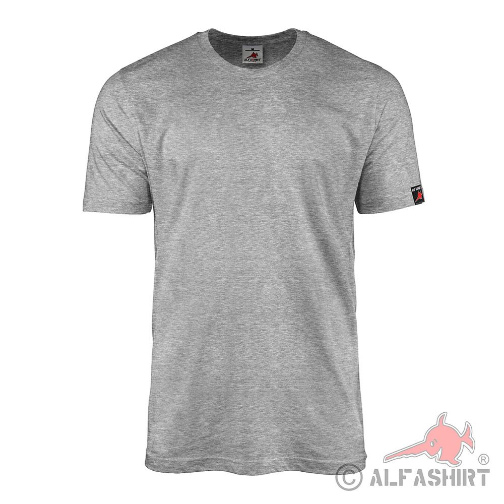 T-Shirt Grau Heather Hemd Rundhals 100% Baumwolle 185 g-m² - T Shirt #12828
