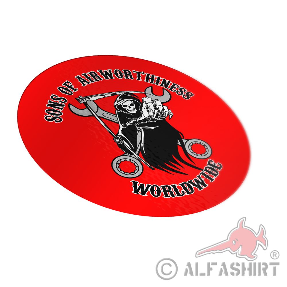 Airworthiness SOA Sons of Lufttüchtigkeit Luftfahrtrecht Technischer 7cm#A4879