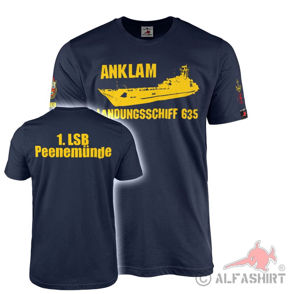 T-Shirt 1 LSB Peenemünde Volksmarine Anklam Landing Ship 635 Funker#41388