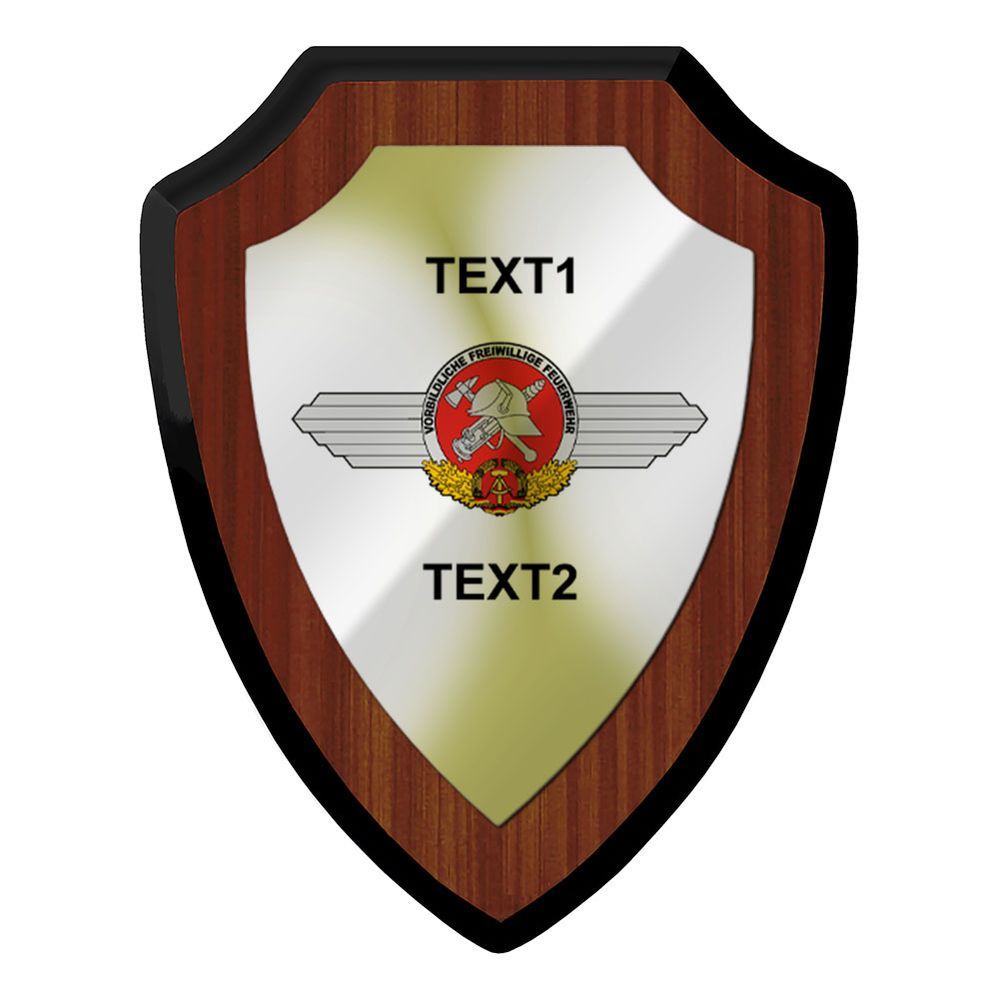 Coat of arms personalized volunteer fire brigade FF GDR exemplary #43572