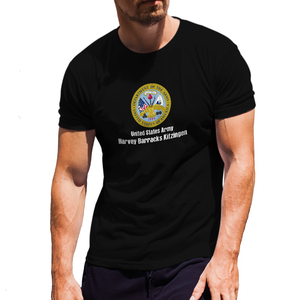 Harvey Barracks Kitzingen - Wappen Abzeichen Militär T-Shirt#30381