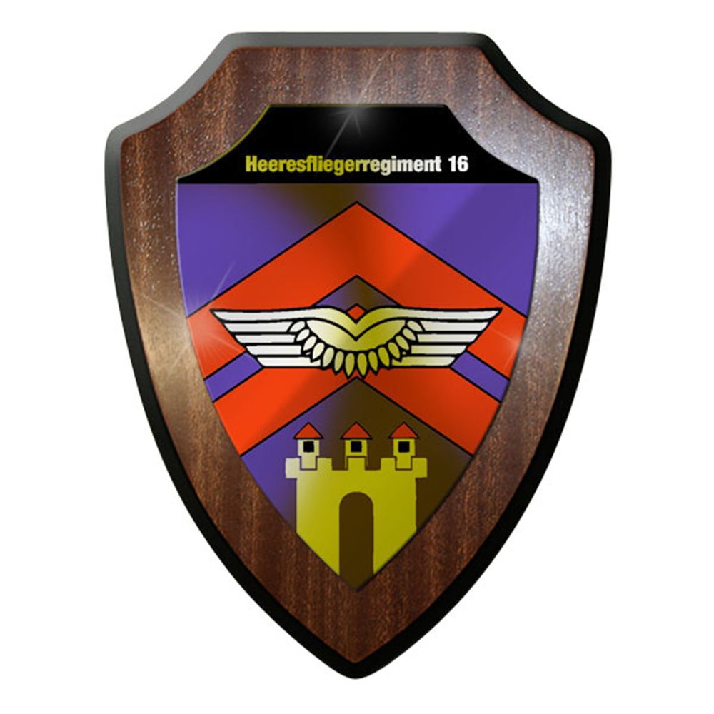 Wappenschild / Wandschild - Heeresfliegerregiment 16 HFIgPzAbwRgt Heer Bw #8856 