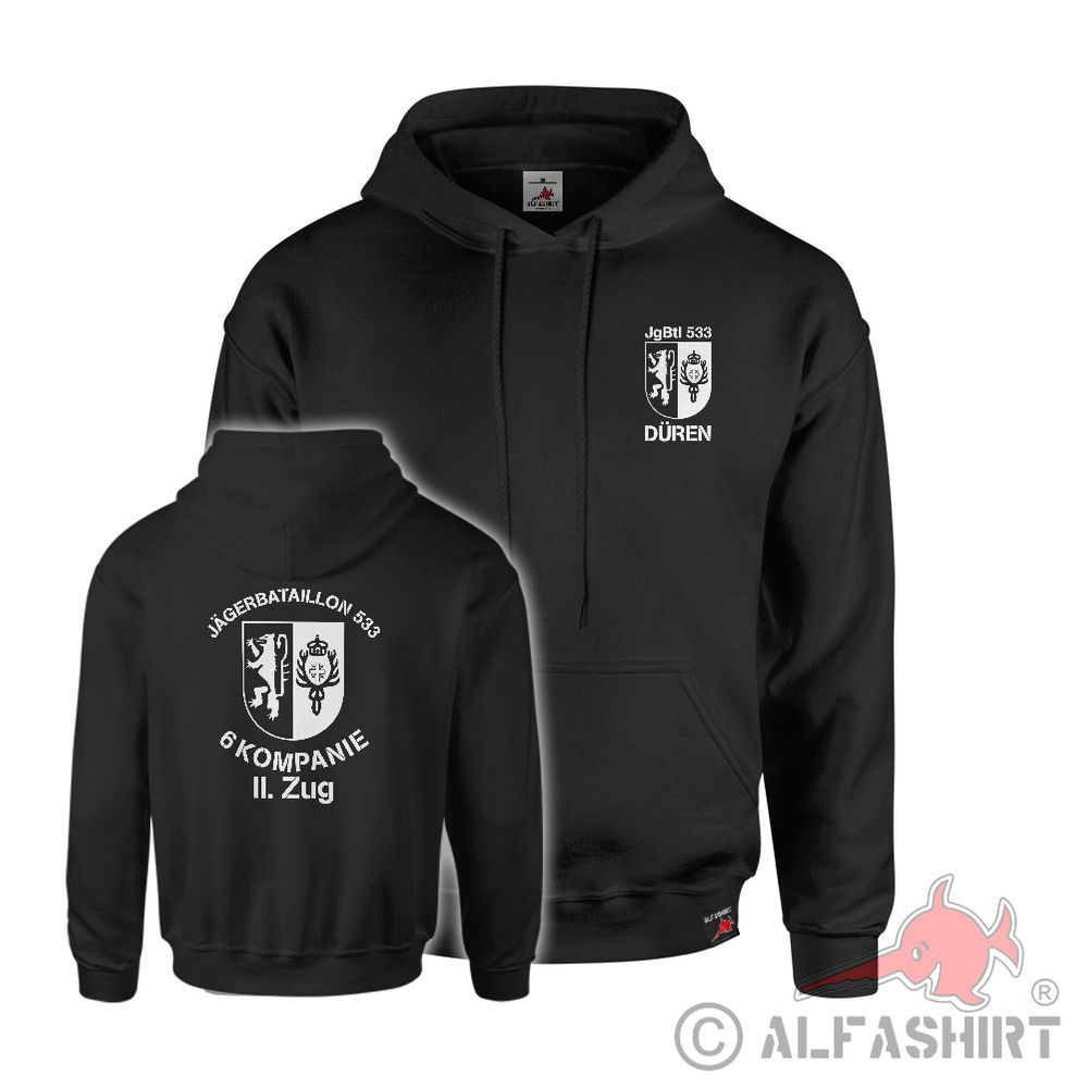 Hoodie 6 Company JgBtl Jägerbataillon 533 II Platoon Düren Cologne Hunting Fight #43659