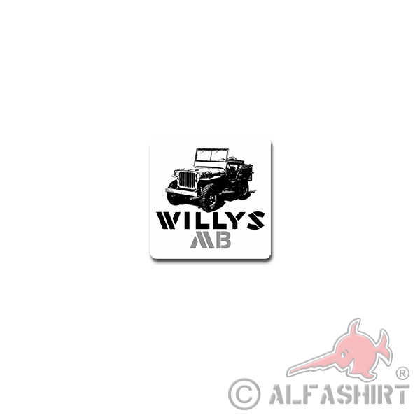 Willys MB Aufkleber Sticker Overland Urahn Jeep Geländewagen 7x7cm#A3913