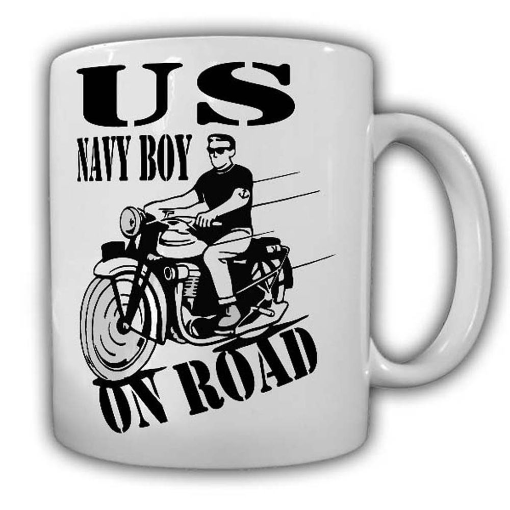US Navy Boy on Road Tasse Kaffeebecher US Navy Militär Soldaten Seemann #22544