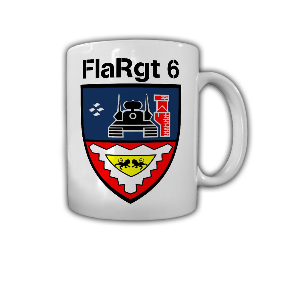 Tasse FlaRgt 6 Flugabwehr Barista Cafe Wappen Kaffee Büro Filter Arabica #30741