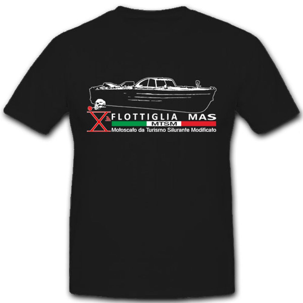 MTSM Boot Flottigilia MAS-Schnellboot Marine Mittelmeer Italien - T Shirt #7876