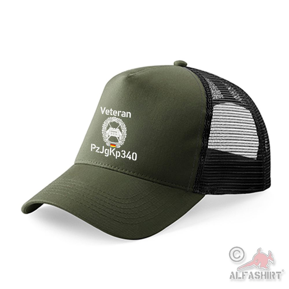 Trucker Cap Oliv Veteran Panzerjägerkompanie PzJgKp 340 Heer Bundeswehr #45681