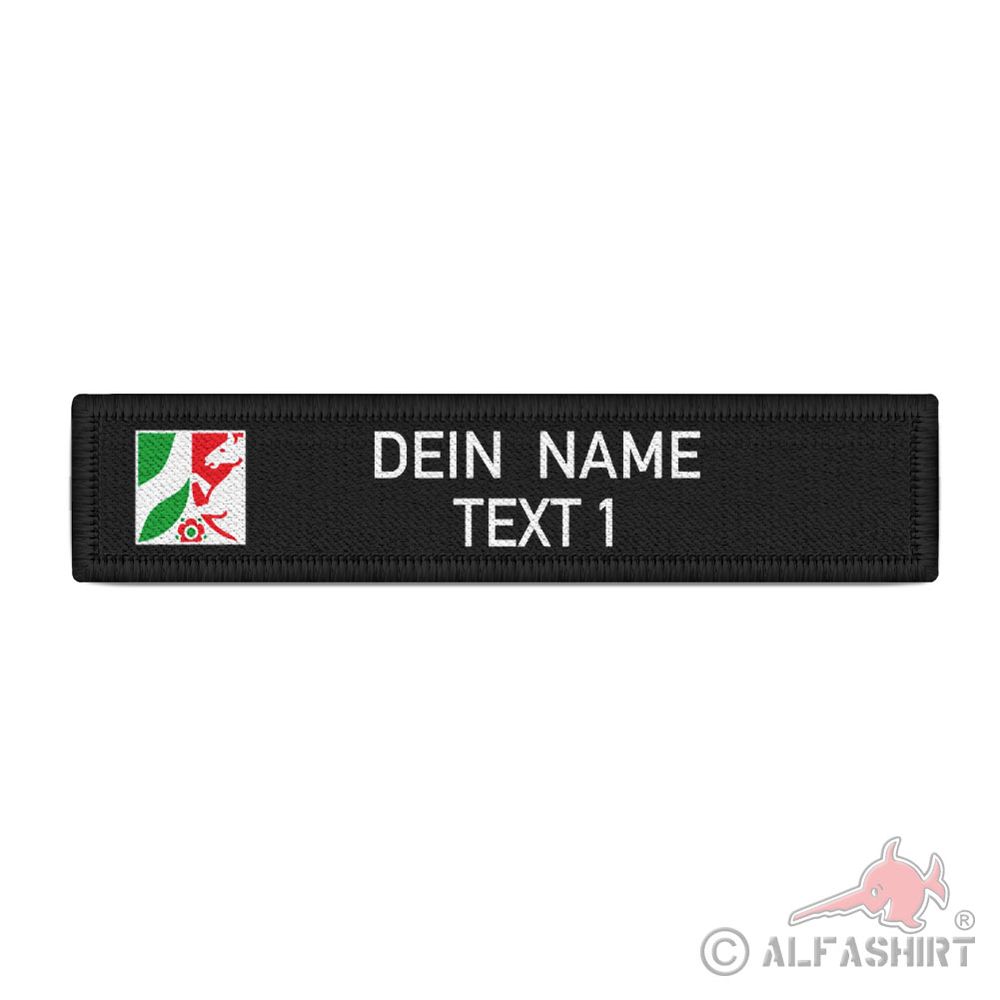 Personalisiert NRW Namen-Schild Patch Feuerwehr personalisierbar #40730