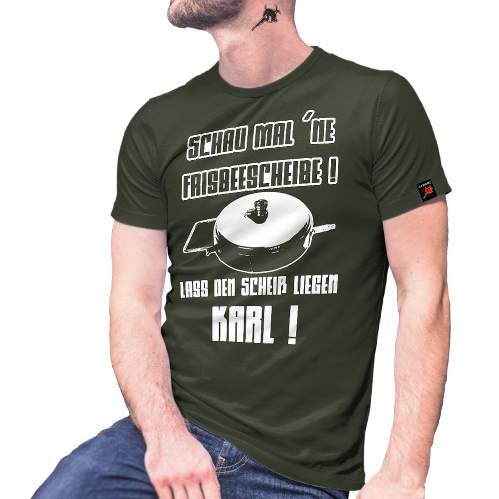 Karl und die Tellermine Frisbee-Scheibe Fun Army Militär T Shirt #27771