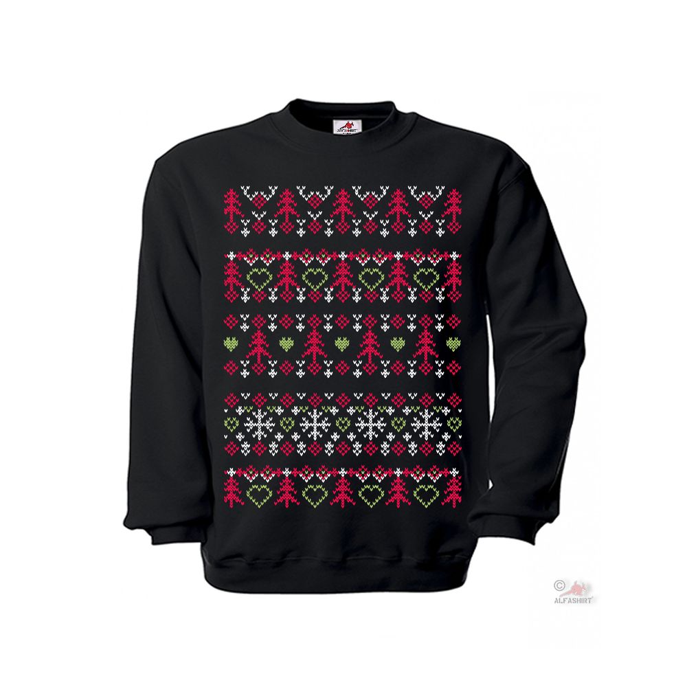 Pullover Winter Weihnachten Lebkuchen Schnee Tannebaum Muster Strickmuster#35819