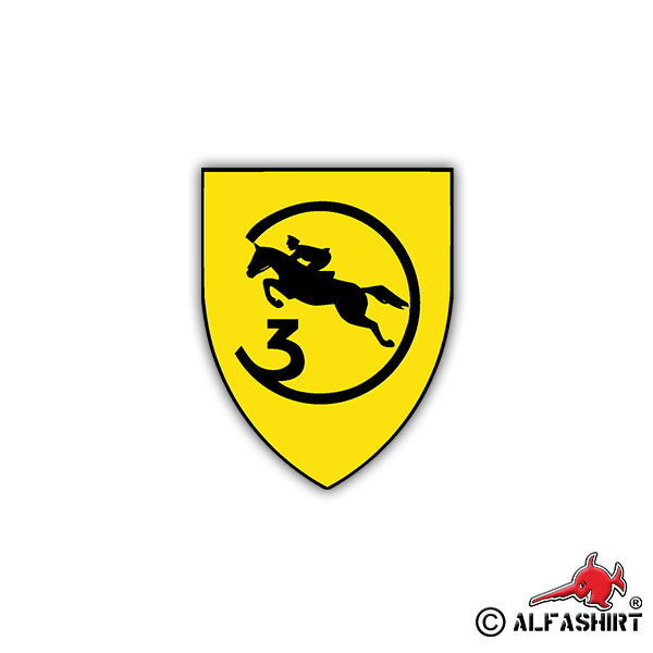 Sticker AufklLehrBtl 3 coat of arms Aufklärungslehrbataillon 7x5cm # A1000