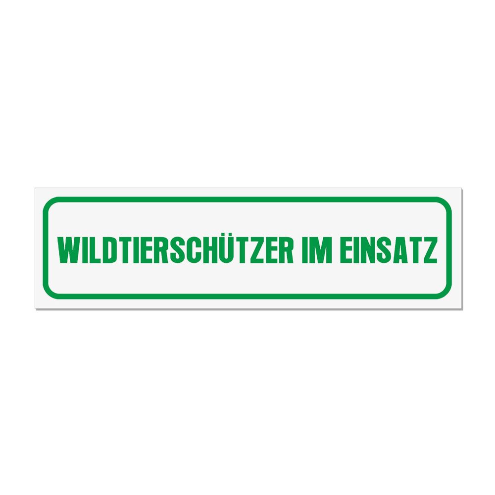 Magnetic sign wild animal protectors in action wild forester hunter nature 30x8 cm #A6267