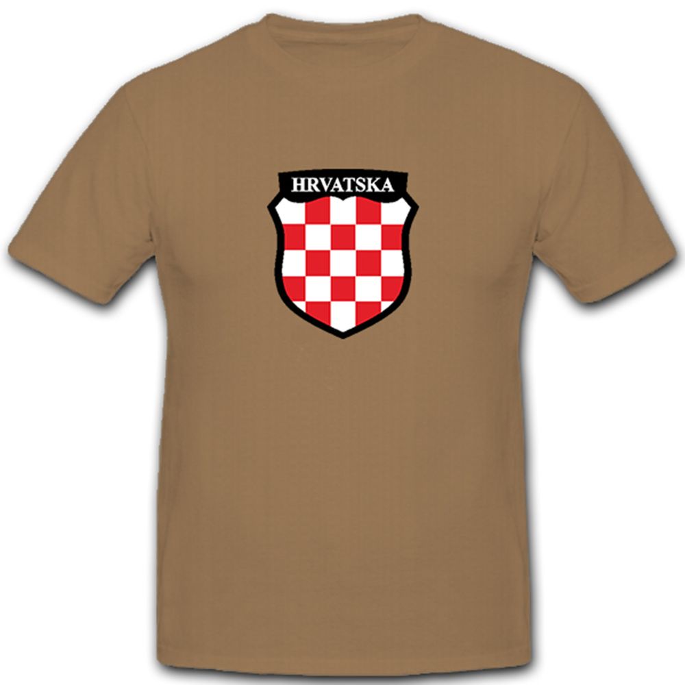 Kroatien HRVATSKA Wappen Flagge Fahne - T Shirt #5214