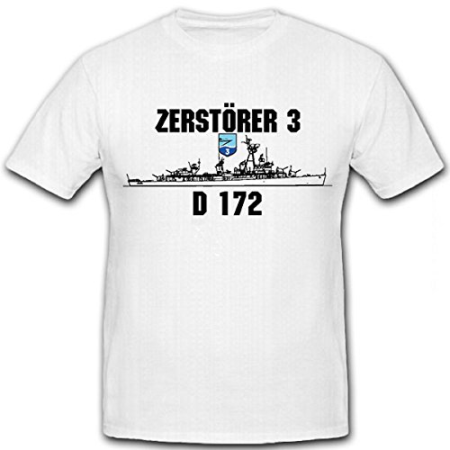 Destroyer 3 D172 Fletcher Class Navy Bundeswehr Ship - T Shirt # 12486