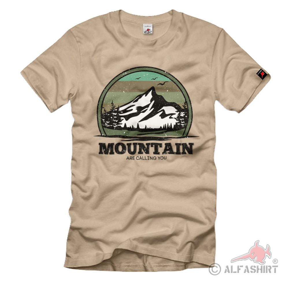 The Mountains Are Calling Bushcraft Survival Outdoor Adventure T-Shirt#36732