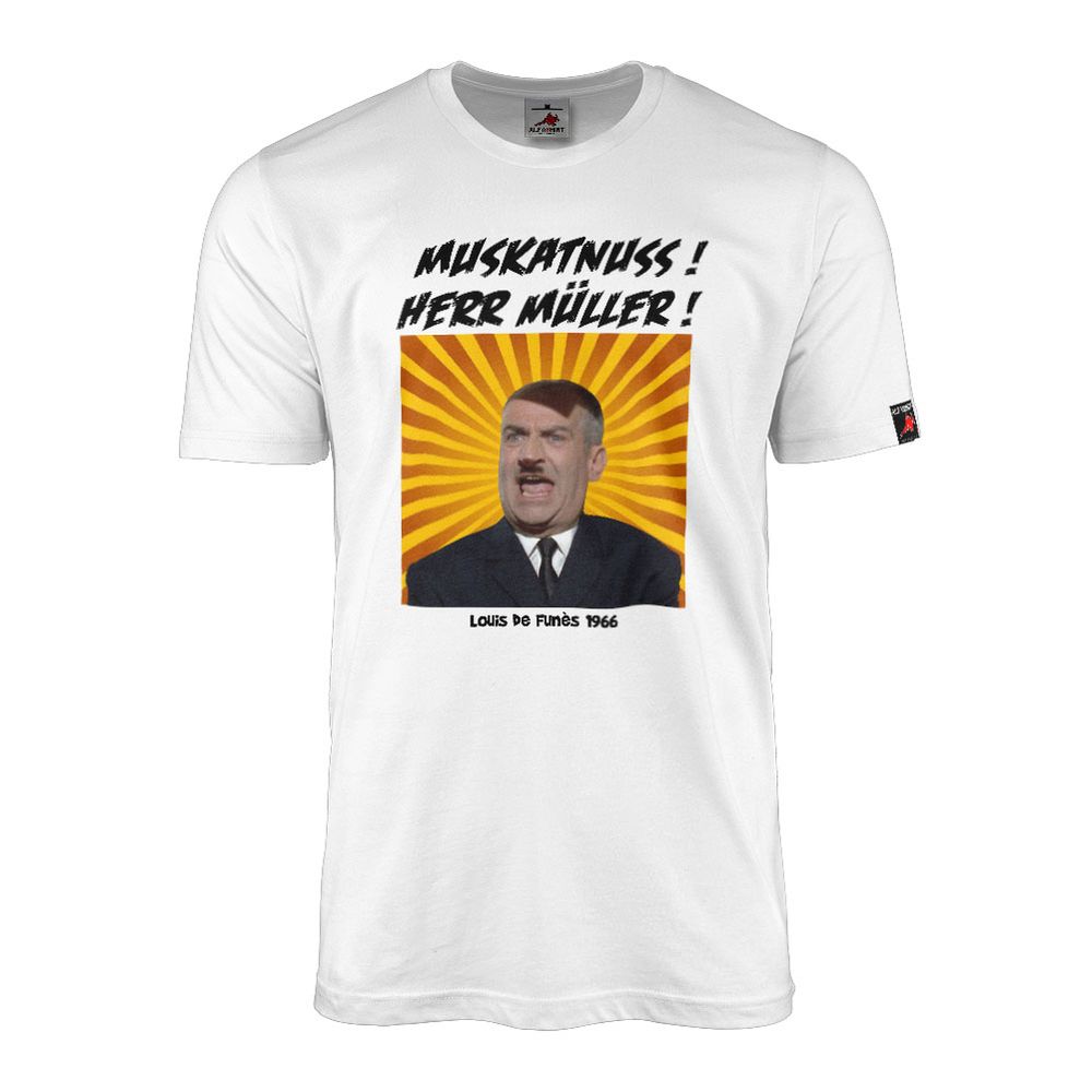 T-Shirt Louis de Funes Film Classic Nutmeg Mr. Müller Recipe #46805