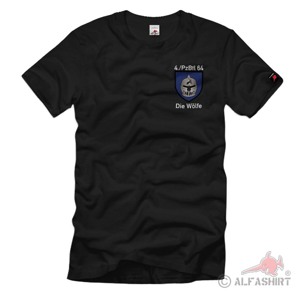 4 PzBtl 64 Wolfhagen Knight Helmet Company Coat of Arms Tank Battalion T Shirt # 37512