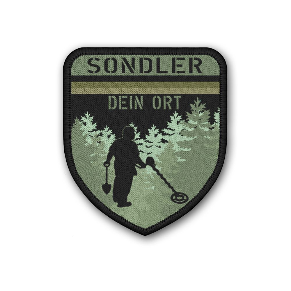 Patch Sondler Dein Ort Personalisiert Metaldetektor Aufnäher Metall #36174