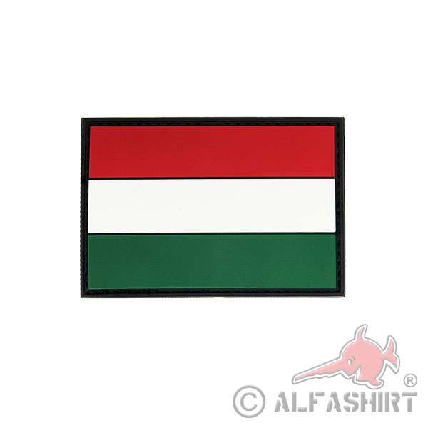 UNGARN Fahne 3D Rubber Patch Abzeichen Uniform Magyarorszag 5,4x7,9cm #18625