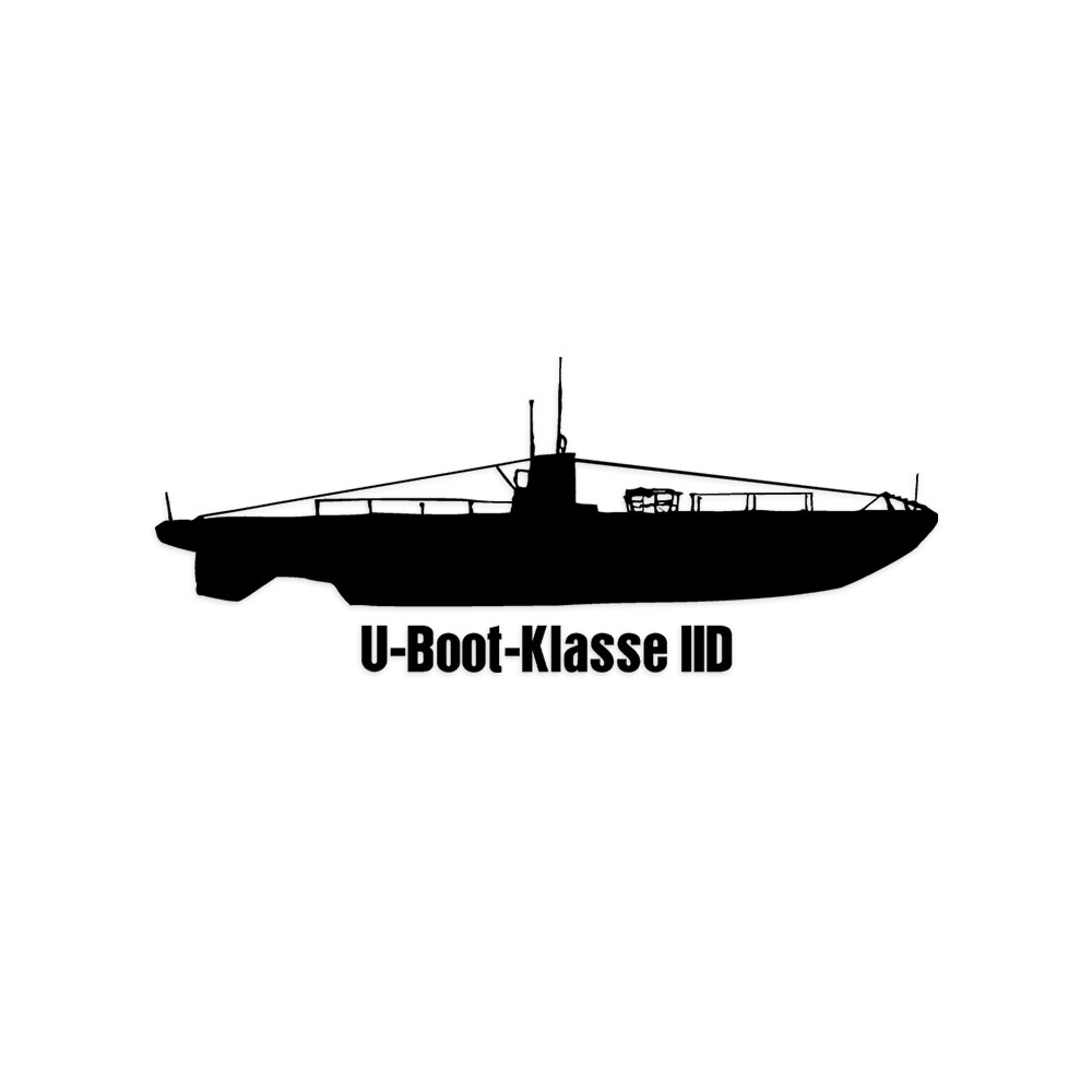 Wandtattoo U-Boot Klasse IID U137 - U152 2WK Ausbildung Boot U-Flottille #A6206
