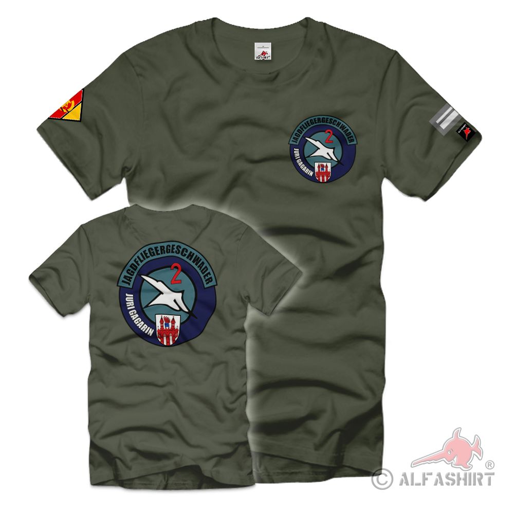 Fighter Squadron 2 Juri Gagarin NVA DDR Air Force JG T-Shirt #40235