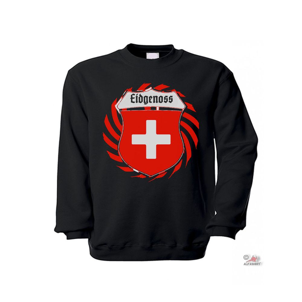 Pulli Eidgenoss Gothisch Schweiz Schweizer Pullover Alpen Swiss Kreuz#36501