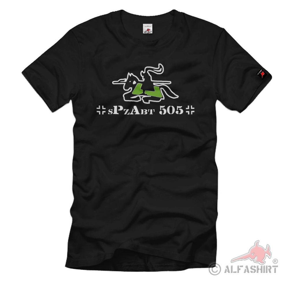 sPzAbt 505 Heavy Panzer Department WH Wappen Reiter Tiger Panzer- T Shirt # 1291