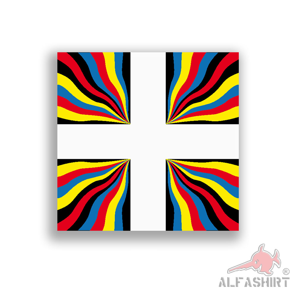 Aufkleber/Sticker Ordonanzfahne der Schweizergarde Schweiz Suisse 7x7cm A2376