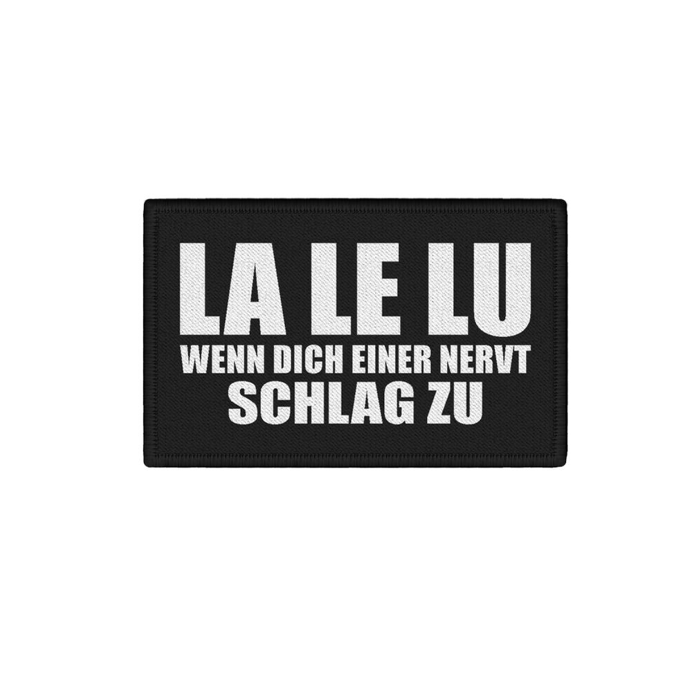 Patch LALELU if someone annoys you punch boxes 7.5x4.5cm # 34436