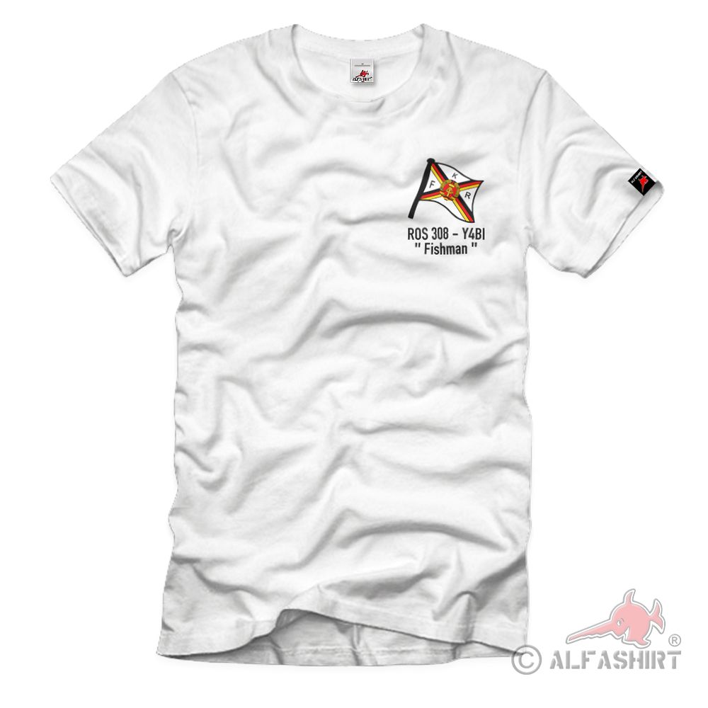 Flagge Fischkombinates ROS 308 Y4BI Fishman DDR - T Shirt Herren #38081
