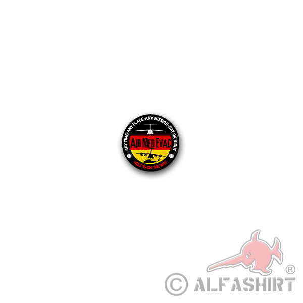 AirMedEvac Sticker help is on the way Bundeswehr Luftrettung 7x7cm # A4015