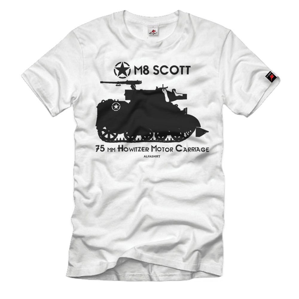 M8 Scott Panzer 75 mm Howitzer Motor Carriage Panzerhaubitze USA T-Shirt#32953