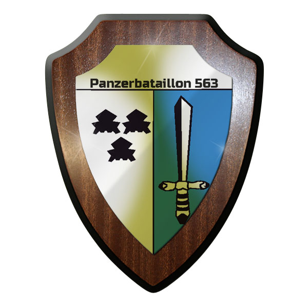 Wappenschild / Wandschild / Wappen - Panzerbataillon 563 PzBtl Panzer Bw #8347