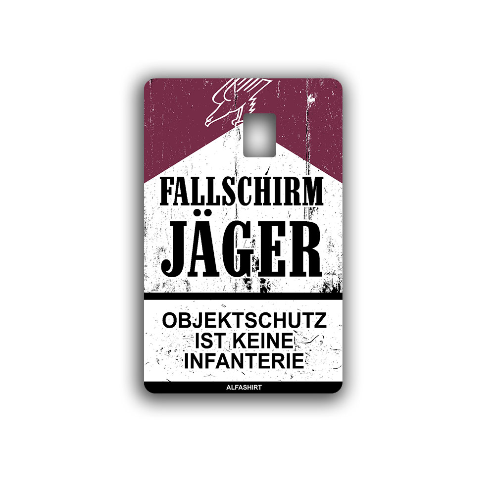 EC Karten FALLSCHIRMJÄGER Aufkleber Meme Objektschutz keine Infanterie #A6380