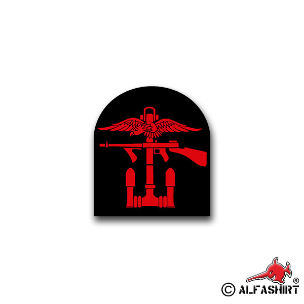 Sticker Royal Navy Combined Operations Eagle Rifle Crest 7x6cm A1458