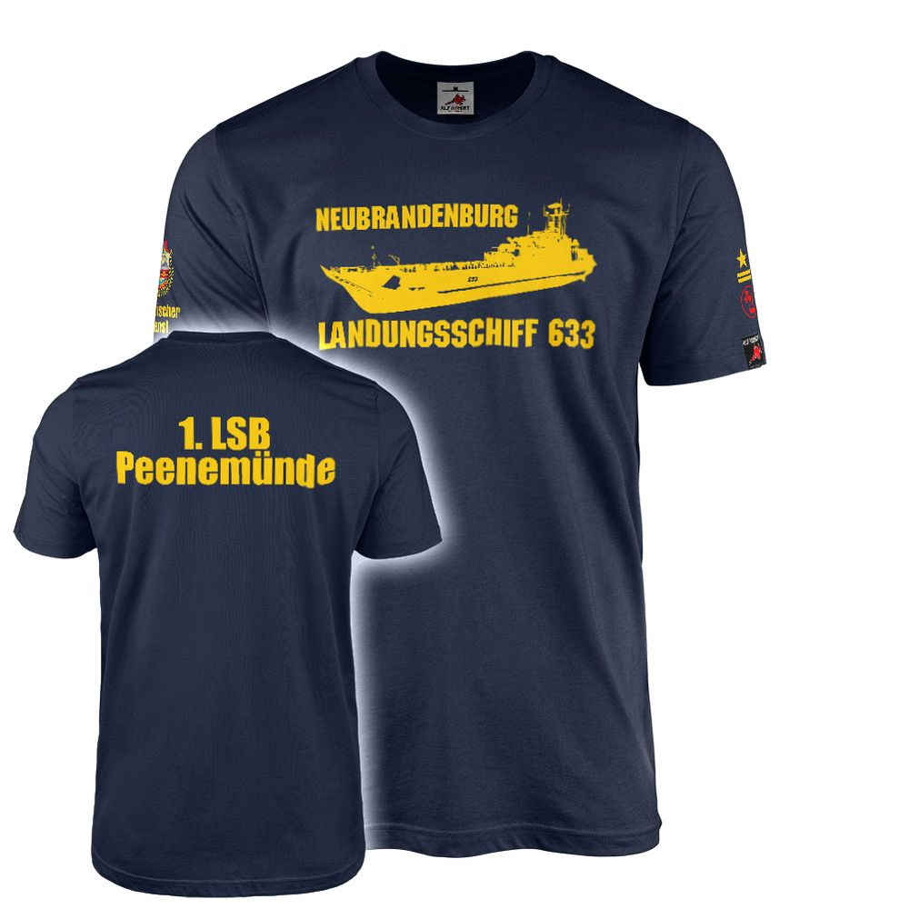T-Shirt Landing Ship 633 Neubrandenburg 1. LSB Peenemünde Staff Sailor Rank NVA #46974