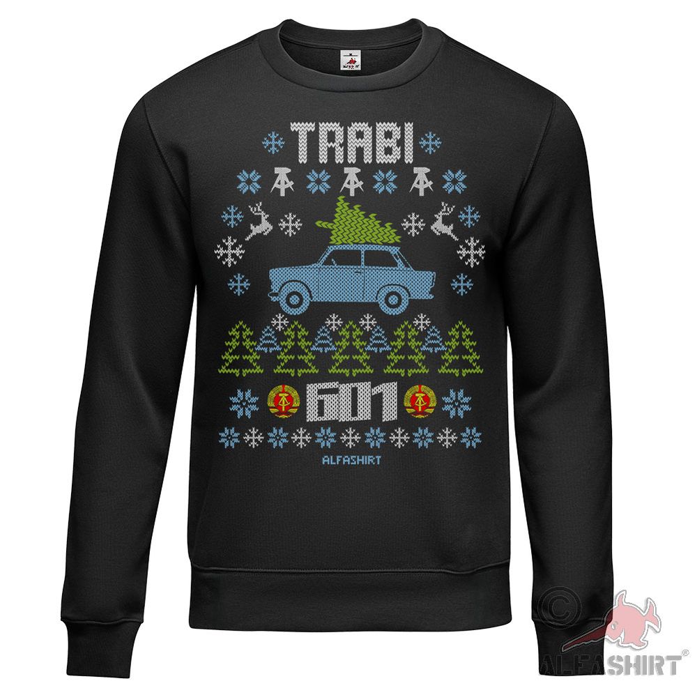 Sweater X-Mas TRABI 601 DDR Oldtimer Cardboard Christmas Sweater #45565